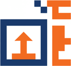 Логотип Карамболь Пиксель: абстрактный символ в пиксельном стиле для платформеров.